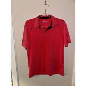 Men's Rhone Red Thin Stripe Polo Small